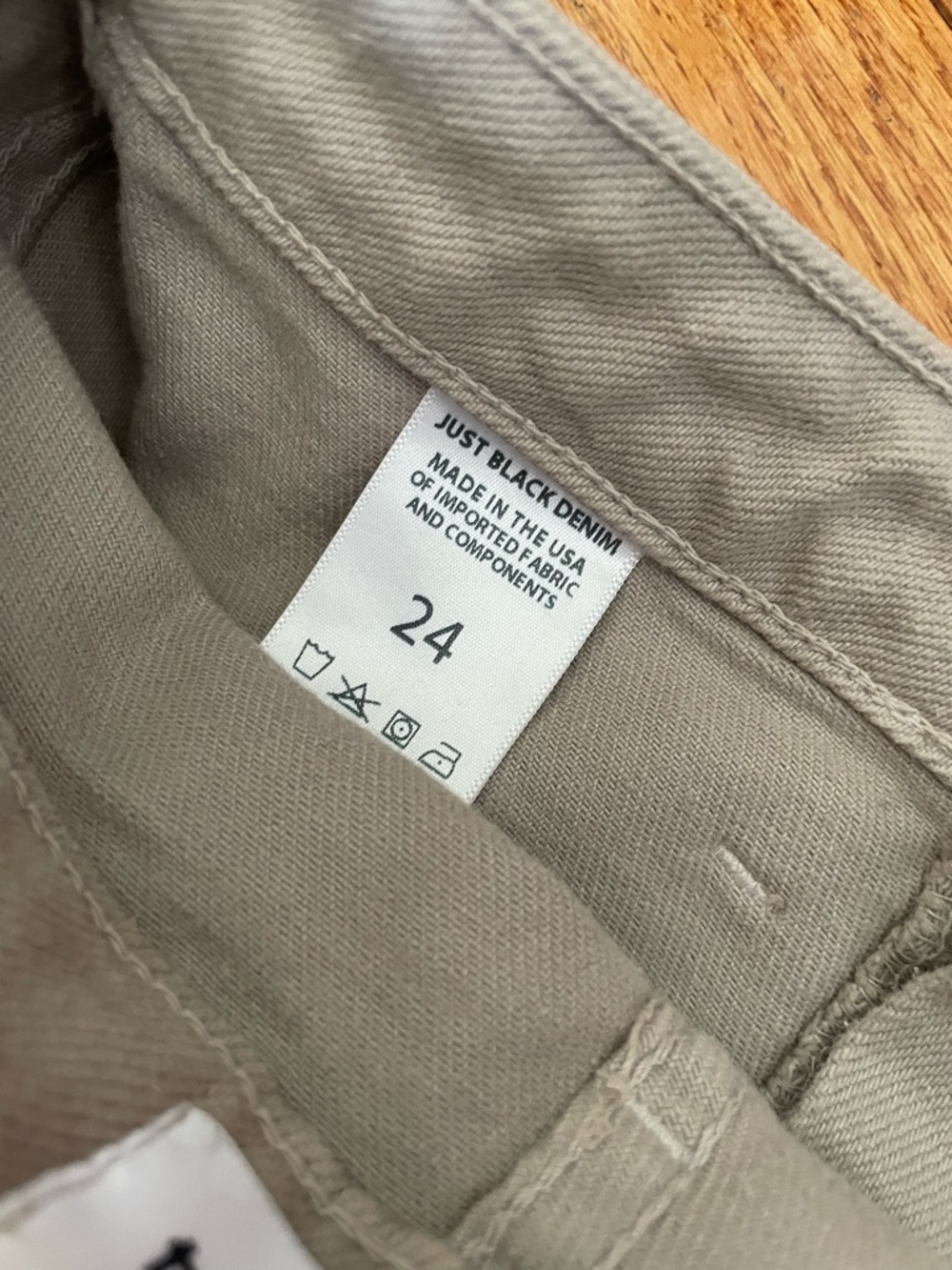 Just Black Denim High-Rise Wide Leg Sailor Jeans in Moonstone Light Tan 24 - Picture 7 of 10